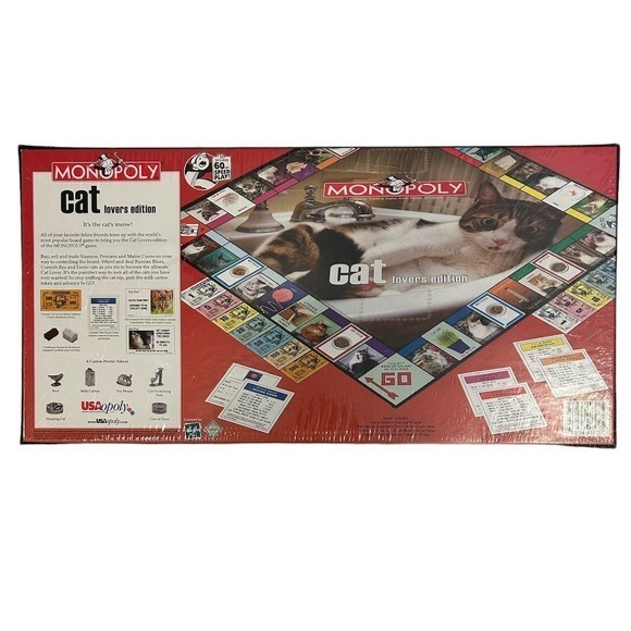 Monopoly Cat Lovers Edition 2007 Hasbro Parker Brothers‎ Board Game • New Sealed - Picture 3 of 6